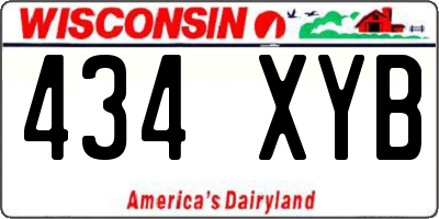 WI license plate 434XYB