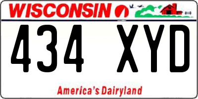 WI license plate 434XYD