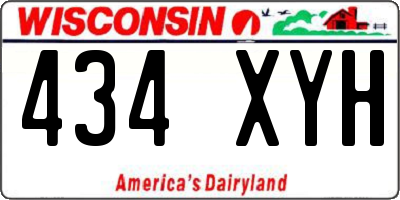 WI license plate 434XYH
