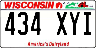 WI license plate 434XYI