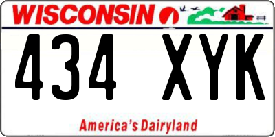 WI license plate 434XYK