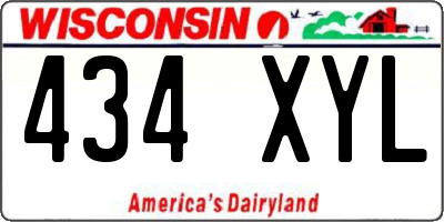 WI license plate 434XYL