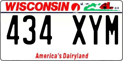WI license plate 434XYM