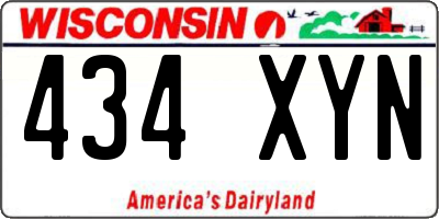 WI license plate 434XYN