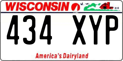 WI license plate 434XYP