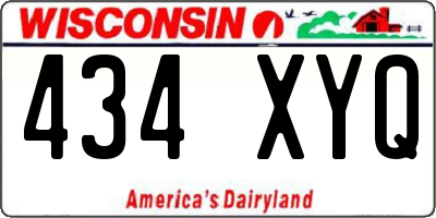 WI license plate 434XYQ