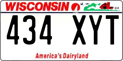 WI license plate 434XYT