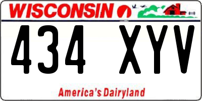 WI license plate 434XYV