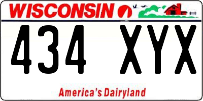 WI license plate 434XYX
