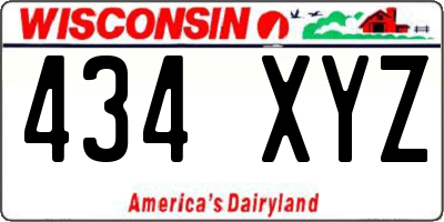 WI license plate 434XYZ