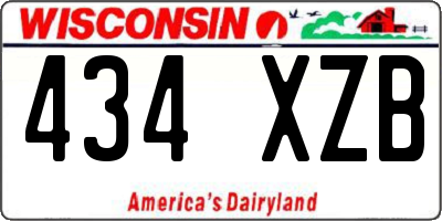 WI license plate 434XZB