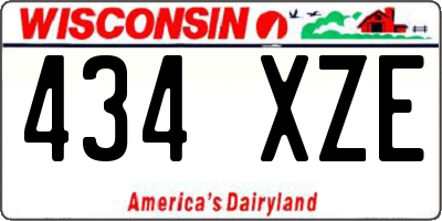 WI license plate 434XZE