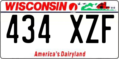 WI license plate 434XZF