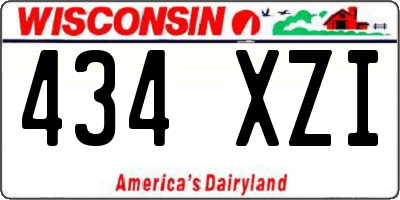WI license plate 434XZI
