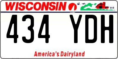 WI license plate 434YDH