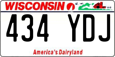 WI license plate 434YDJ