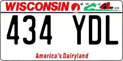 WI license plate 434YDL