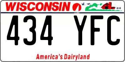 WI license plate 434YFC