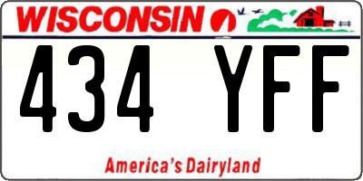 WI license plate 434YFF