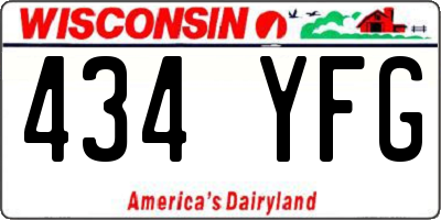 WI license plate 434YFG