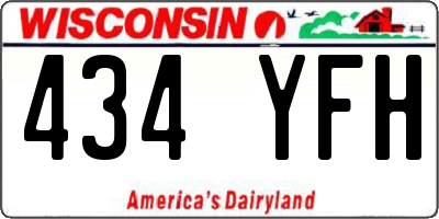 WI license plate 434YFH