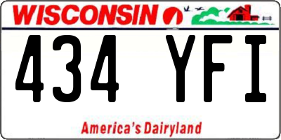 WI license plate 434YFI