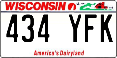 WI license plate 434YFK