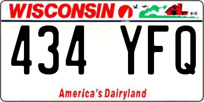 WI license plate 434YFQ