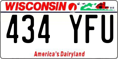 WI license plate 434YFU