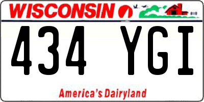 WI license plate 434YGI