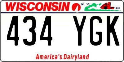WI license plate 434YGK