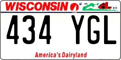 WI license plate 434YGL
