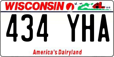WI license plate 434YHA