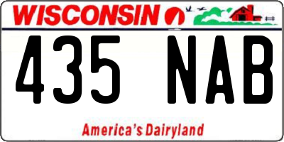 WI license plate 435NAB