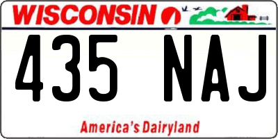 WI license plate 435NAJ