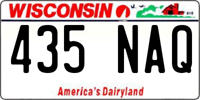 WI license plate 435NAQ