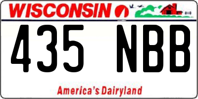 WI license plate 435NBB
