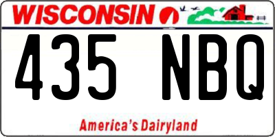 WI license plate 435NBQ