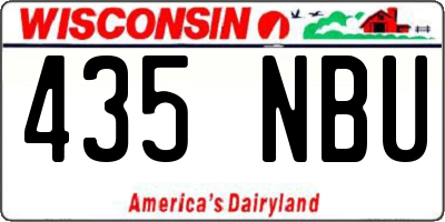 WI license plate 435NBU