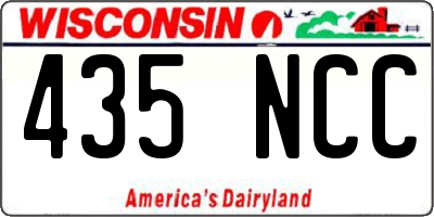 WI license plate 435NCC