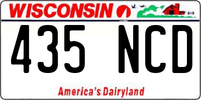 WI license plate 435NCD