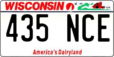WI license plate 435NCE