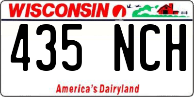 WI license plate 435NCH