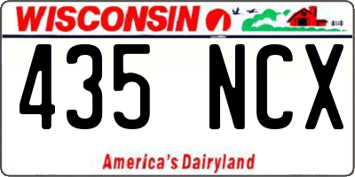 WI license plate 435NCX
