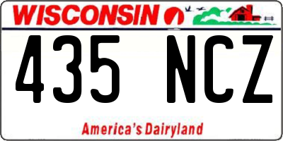 WI license plate 435NCZ