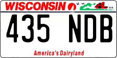 WI license plate 435NDB