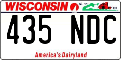 WI license plate 435NDC