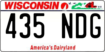 WI license plate 435NDG