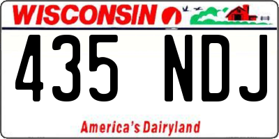 WI license plate 435NDJ
