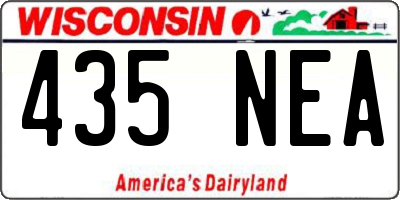WI license plate 435NEA